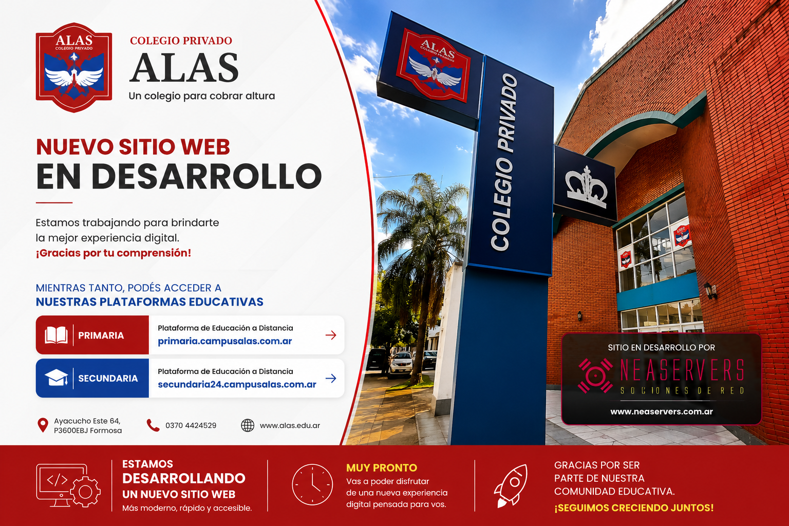 Colegio Privado ALAS - Nuevo sitio web en desarrollo